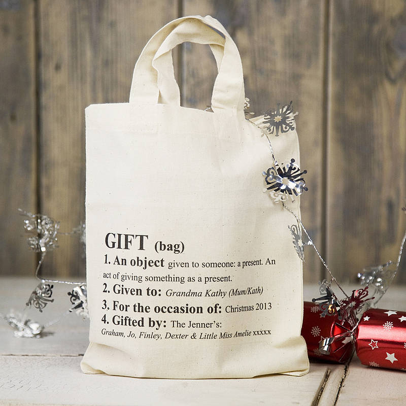Personalised Definition Gift Bag By 3 Blonde Bears